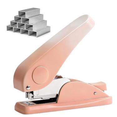 Imagem de Grampeador de mesa de escritório para economia de esforço com 1000 grampos padrão de 1/10.2 cm, grampeamento resistente durável padrão suave sem congestionamento, perfeito para casa, escola