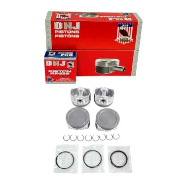 Imagem de DNJ Kit de pistão e anel PRK343 para Buick 2011-2021, Chevrolet Cruze, Cruze Limited, Encore 1.4L L4 16V DOHC 1364cc
