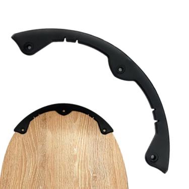 Imagem de Shakven Barra de proteção de snowboard, faixa de pára-choque de snowboard - Faixa anticolisão curvada para snowboard - Capa preta para deck de skate, de nariz longboard para skates esportivos