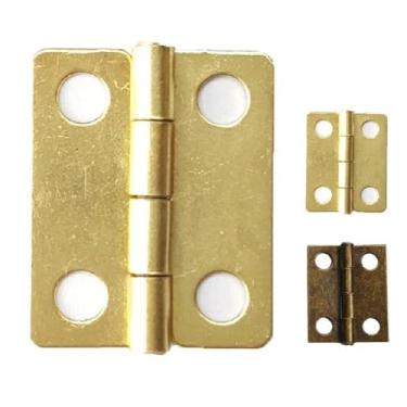 Imagem de 1000 peças/lote 18 x 15 mm pequenas dobradiças de latão para atacado caixa de presente de madeira folheada a madeira artesanato decoração de caixa de presente