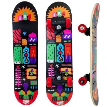 Imagem de Skate Infantil Shape Em Madeira Estampado 18277 - Alitoys