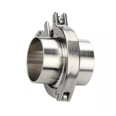 Imagem de 1 conjunto de virola de solda de tubo de flange de 32 mm X OD 50,5 mm + braçadeira tripla + junta de PTFE ou silicone aço inoxidável 304