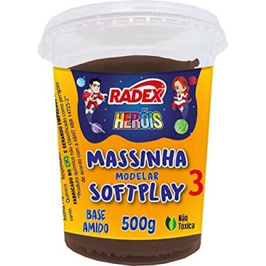 Imagem de Massa Para Modelar, Radex, Heróis, Marrom, 500 Gramas