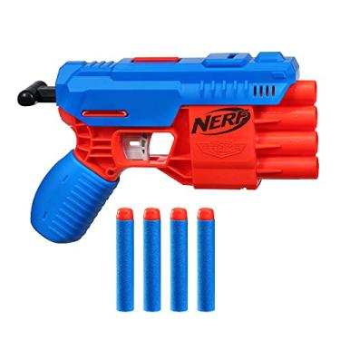 Imagem de Nerf, Lançador Alpha Strike Claw QS-4 Azul e Laranja, com 4 dardos Nerf Elite, brinquedo para meninos e meninas, brinquedo de Natal para adolescentes e crianças acima de 8 anos
