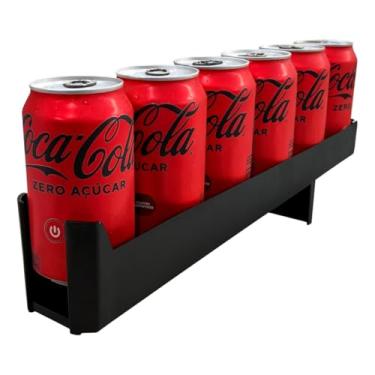 Imagem de organizador de geladeira, suporte para latas, suporte para garrafas, kit organizador 10 peças, organizador de bebidas, dispenser de latas, organização cozinha, porta lata