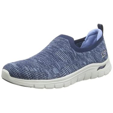 Imagem de Skechers Tênis feminino Arch Fit Vista, Acabamento de malha marinha, 34 BR