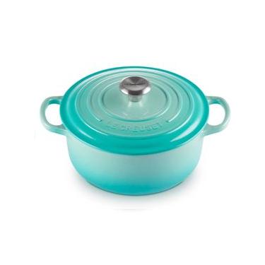 Imagem de Panela Redonda Signature 20 cm Azul Cool Mint Le Creuset