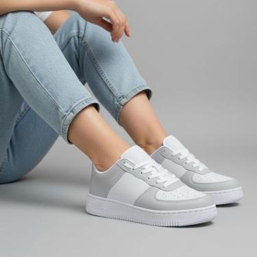 Imagem de Tênis Sneakers Feminino e Masculino Moda Blogueira Social Casual Skate Lindo e Confortável-Unissex