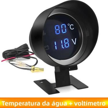 Imagem de Medidor Digital De Temperatura Da Água E Voltagem 2 Em 1 Com Sensor De