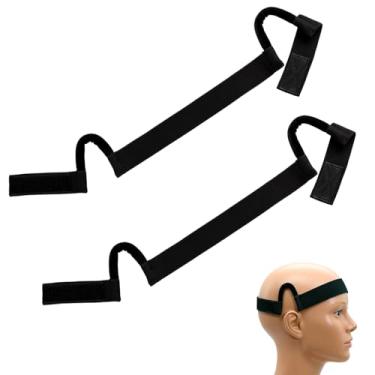 Imagem de LLMSIX 2 peças faixa de renda preta dupla face faixa de peruca de veludo com corte de orelha em forma de C peruca indolor franja para renda frontal corte de orelha livre de renda derretendo faixa