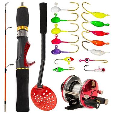 Imagem de Conjunto de Equipamentos para Pesca no Gelo com Vara e Molinete Cesto Anzol