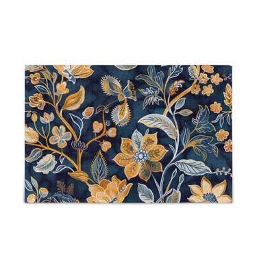 Imagem de WELLDAY Quebra-cabeça Paisley flor azul 500 peças grande jogo de arte para adultos adolescentes