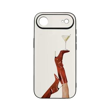 Imagem de qizjio Martini Capa de telefone protetora à prova de choque estética costeira cowgirl capas de telefone para iPhone 17 Air