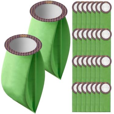 Imagem de DTESL Pacote com 30 sacos de aspirador de pó de substituição 100331 compatíveis com aspirador de pó ProTeam 10 QT, para Coachvac, Super Coachvac, Megavac, filtros de vácuo atualizados com colarinho