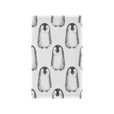 Imagem de Wassud Placa de cobertura para interruptor de luz, capa decorativa de pinguim, placa de parede para tomadas elétricas em branco 11 x 6 cm