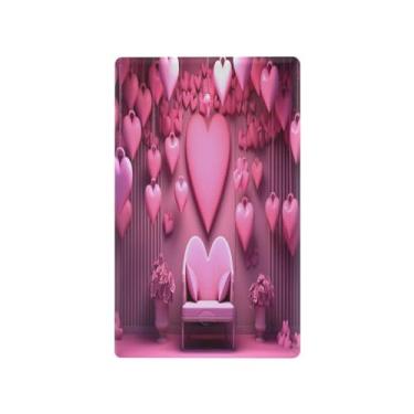 Imagem de Wassud Placa de cobertura de interruptor de luz de cadeira de coração romântico, 1 capa de tomada em branco, placa de parede, decoração de casa, sala de estar, quarto, decoração