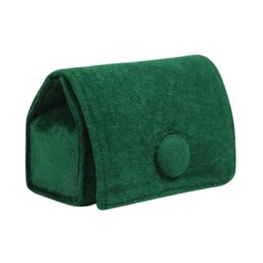 Imagem de predolo Mini Caixa de Presente para Joias, Brincos e Colares, Porta-Anéis Portátil de Veludo para Viagem, Ideal para Mães, Verde