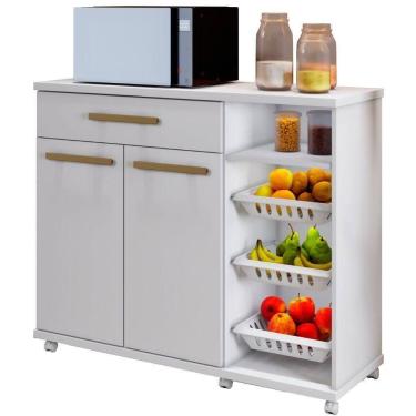 Imagem de Fruteira Salinas 2 Portas 1 Gaveta Branco Arte Móveis