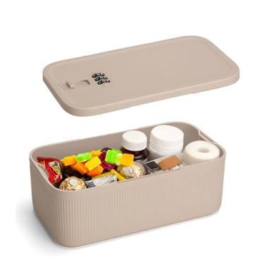 Imagem de SEGURANÇA Pequena caixa de bloqueio para telefone, caixa de armazenamento bloqueável com código de combinação, caixa de bloqueio de medicamentos, seguro para remédios, alimentos, casa, geladeira