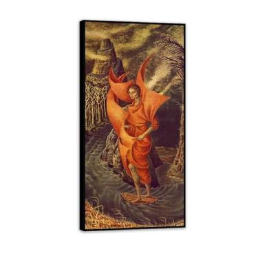Imagem de Remedios Varo Pintura em Tela Ascensão Poster Remedios Varo Decoração de Casa Surrealismo Arte de Parede Imagem para Sala de Estar Quarto Banheiro Decoração de Parede 100 x 50 cm (40 x 20 polegadas