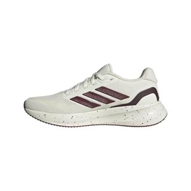 Imagem de adidas Tênis de corrida feminino Falcon 5, Branco/Marrom/Preto, 34