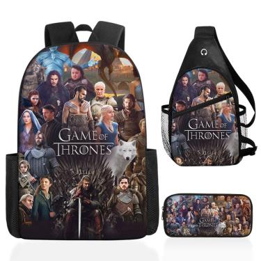 Imagem de Conjunto de mochilas escolares Games Of Thrones Daenery, 3 unidades