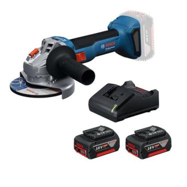 Imagem de Esmerilhadeira bosch gws 18v-8 com 2 baterias 4ah