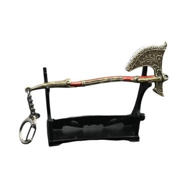 Imagem de Chaveiro God of War Ragnarok Kratos Ares Thor Mjolnir Machado Leviatha