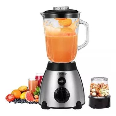 Imagem de Liquidificador Triturador De Alimentos Copo De Vidro 2 Em 1 110V