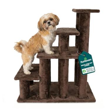 Imagem de Furhaven Pet Stairs | Patas estáveis, fácil de usar em vários passos, escada para animais de estimação, rampa de auxílio para cães e gatos – Disponível em várias cores e tamanhosFurhaven 4-Step 79401
