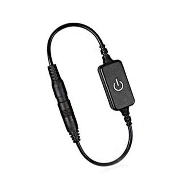 Imagem de Estink Mini Interruptor de Toque Dimmer LED, 12-24V 4A Controlador de Brilho de Luz LED de Cor única Com Design de Revestimento Antiderrapante, para Lâmpada de Parede de Tira Luz de (BLACK)