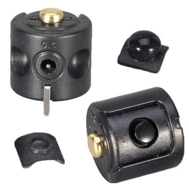 Imagem de RecDec Pacote com 2 lanternas recarregáveis, interruptor de botão liga/desliga central central central para lanternas táticas, lanterna de LED, interruptor duplo, luz de flash de alto lúmens, 7/20.3