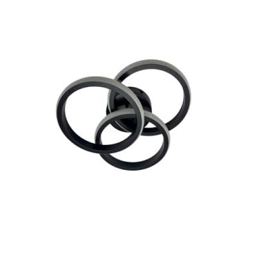 Imagem de Plafon Moderno Aros Preto 25cm Led 27W 3 em 1 Bivolt 16213-PL