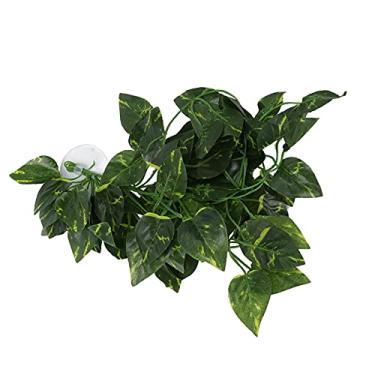 Imagem de Generic Videira Falsa de Floresta Tropical de Répteis para Caixa de Animais de Estimação de Escalada, Paisagismo de Vime de Simulação Realista para Decoração de Répteis, Planta Suspensa de 2 a 2,5