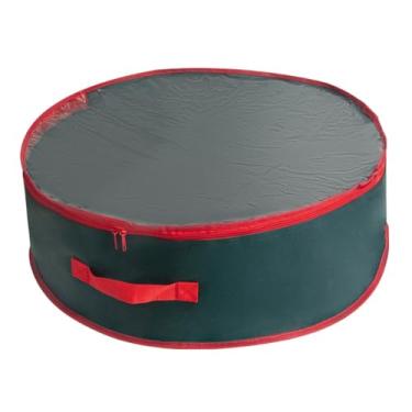 Imagem de CYTJHMD Bolsa de armazenamento de guirlanda de Natal, recipiente de guirlanda de Natal com janela transparente para fácil armazenamento de férias, material Oxford 600D durável, verde, 76 * 20 cm