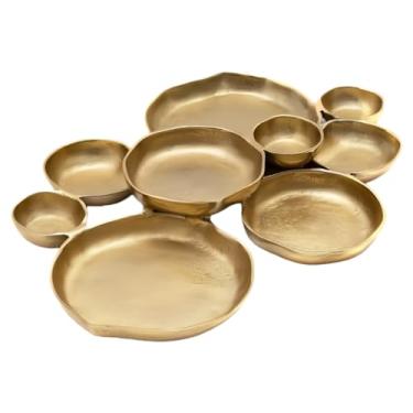 Imagem de Bandeja De Servir Agrupada,Prato Decorativo com Divisórias | Tabuleiro Para Charcutaria,Para Snacks Nozes Batatas Fritas Fruta Doces Refeições Aperitivos Eventos Na Sala De Jantar