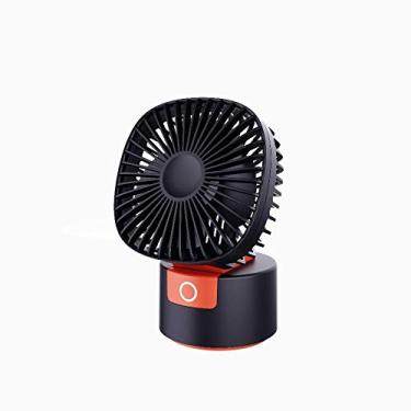Imagem de AEWFRRV Mini ventilador portátil de mesa ventiladores portáteis cabeça balançando ventilador recarregável USB com base para mesa de escritório (cor: B) yubin1993 (cor: a)
