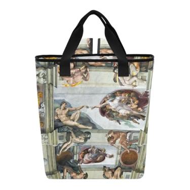 Imagem de Joitme Michelangelo Paint Teto Capela Sistina macia térmica à prova de vazamento 36 latas lancheiras femininas para trabalho 35 x 15 x 40 cm