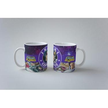 Imagem de Caneca Porcelana Os Cavaleiros do Zodíaco Cavaleiros de Bronze Todos Os Personagens 325ml (Ikki)