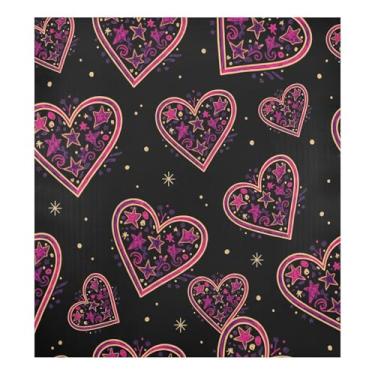 Imagem de Blueangle Capa magnética para lava-louças corações pretos profundos dos namorados, decoração da capa da máquina de lavar louça, adesivos de eletrodomésticos, adesivos de eletrodomésticos, 58 cm C x 66