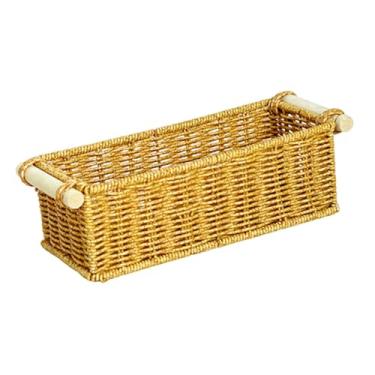 Imagem de Baoblaze Cesta de vime para lanches, pães e frutas, organizador de mesa multifuncional para casa, M