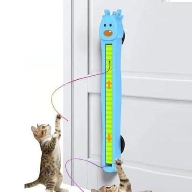 Imagem de Brinquedo Elétrico Para Gato - Corda Voadora De Parede | Joguetes Móveis Com Recarga - Para Cozinha Sala Apartamento Cantinho Brincar Sozinho