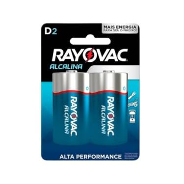 Imagem de Pilha, Rayovac, Alcalina 20220, Azul, D Grande, Pacote de 2