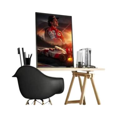 Imagem de Pôster De Caligrafia Ayrton Senna Em Tela, Sem Vinco, Impermeável E Du