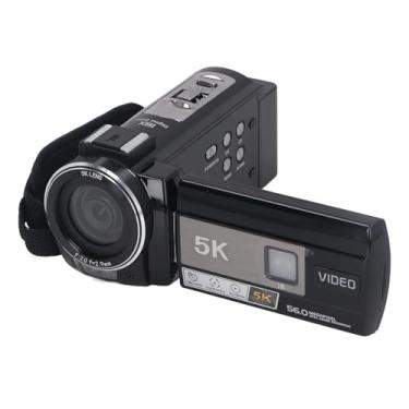 Imagem de Câmera de Vídeo, Filmadora 5K 56MP 25FPS WiFi Vlog Câmera Com Visão Noturna Infravermelha, Tela Sensível Ao Toque de 3, Zoom Digital 18X, Com Luz de Preenchimento, Microfone,