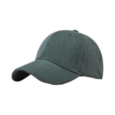 Imagem de Boné Snapback Unissex de Camurça - Chapéu Hip Hop para Outono, Verde