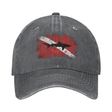 Imagem de Boné De Beisebol Unissex Vintage Com Estampa De Bandeira De Mergulho D
