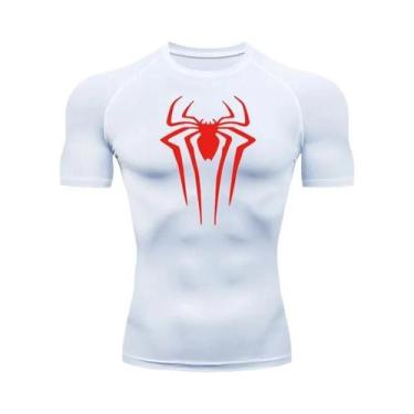 Imagem de Camisa De Compressão Masculina De Secagem Rápida Com Estampa De Aranha