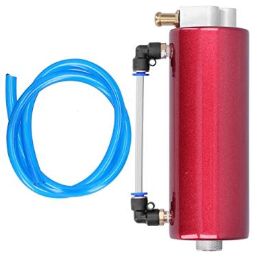 Imagem de KIMISS Reservatório Universal para Tanque de Captura de óleo, Kit Com Tubo de óleo, Suporte, Braçadeiras e Conector para Melhoria do Desempenho do Motor (Vermelho)