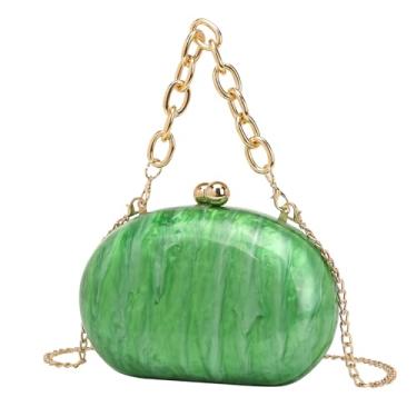 Imagem de CYSUE Bolsa clutch elegante e elegante bolsa feminina para celular, Verde, One Size